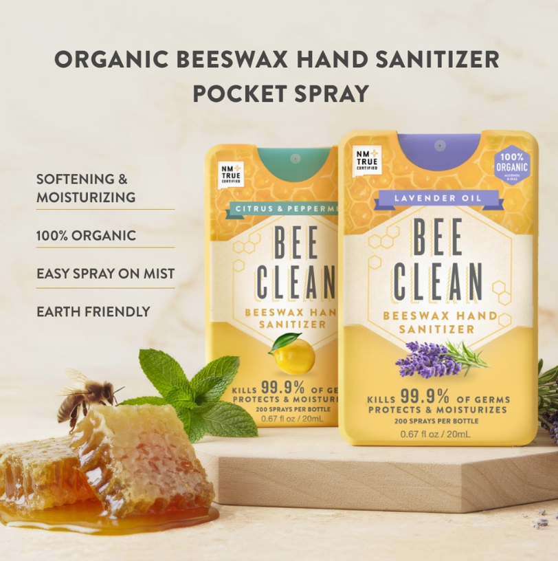 Organic Beeswax Bee Clean Hand Sanitizer Spray