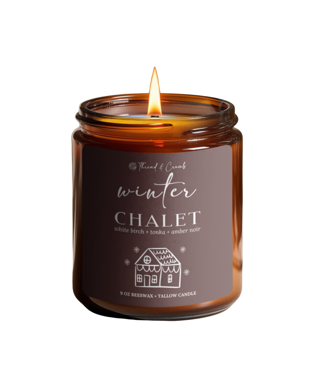 Winter Chalet Beeswax + Tallow Candle | Holiday Candle