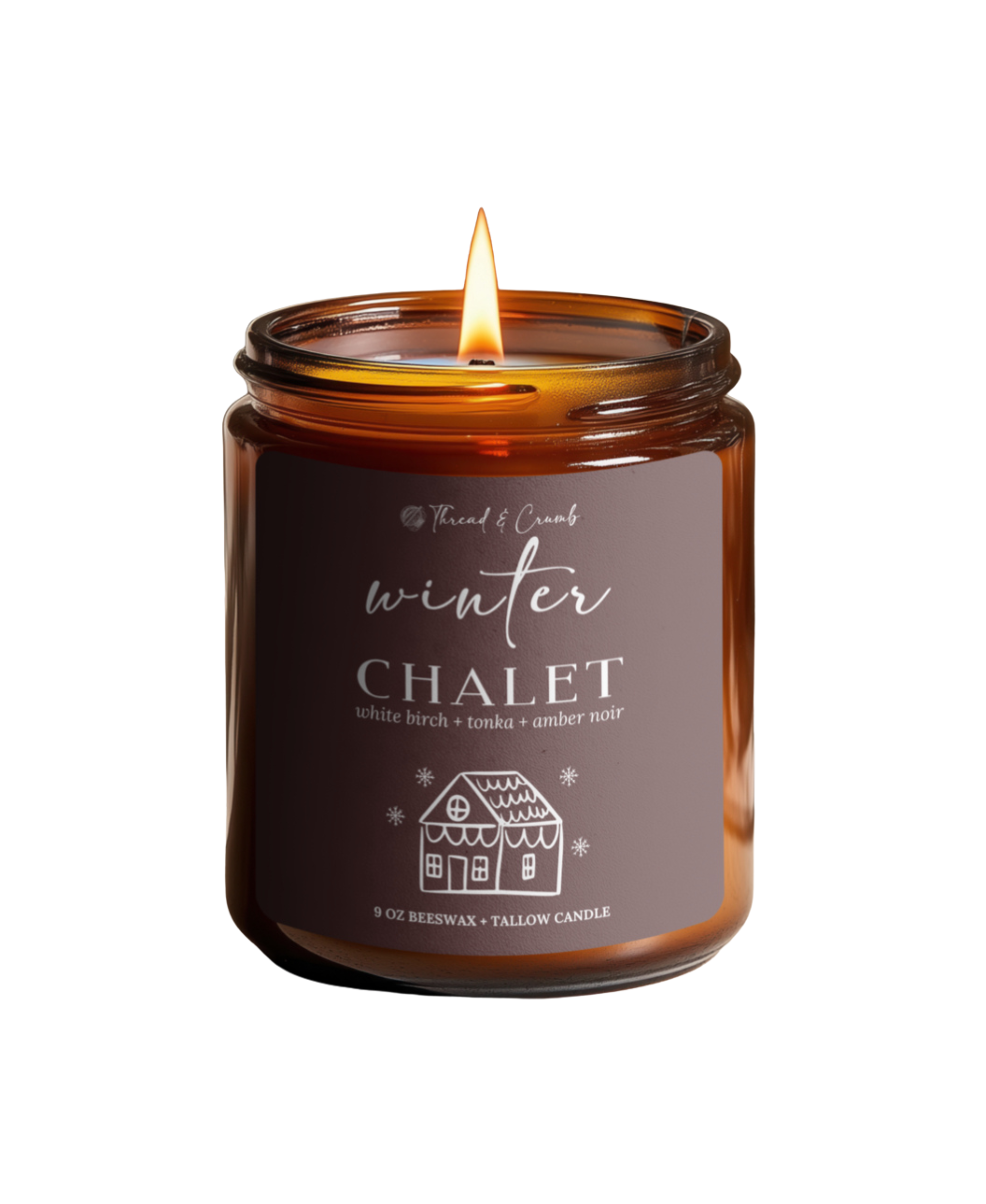 Winter Chalet Beeswax + Tallow Candle | Holiday Candle