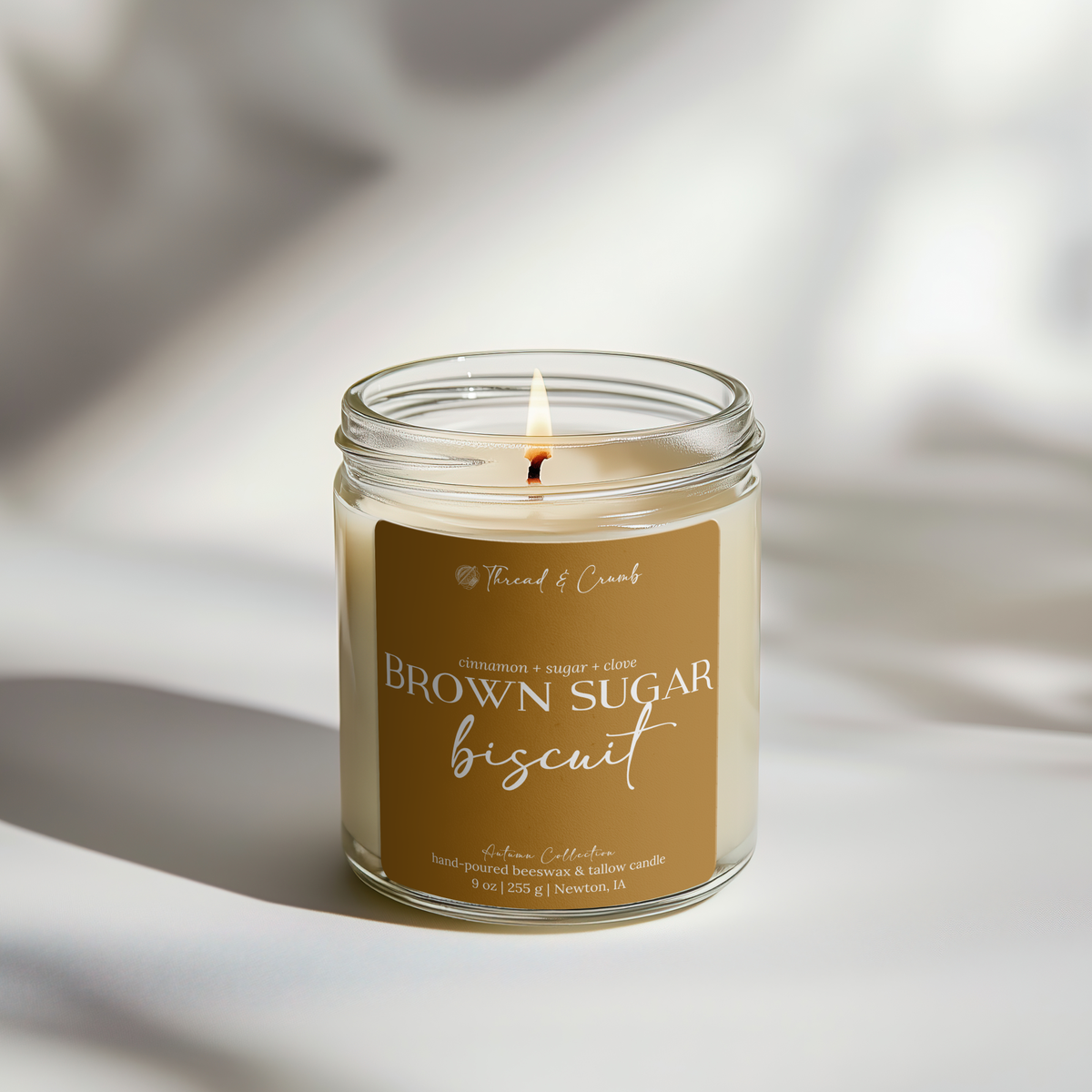 Brown Sugar Biscuit | Fall Bakery Beeswax + Tallow Candle – Autumn Collection